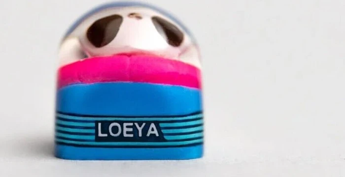 Fnatic Artisan Keycap Loeya, Kunstharz (Resin), blau/rosa, 1 Taste