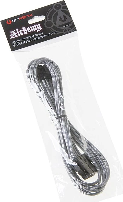 BitFenix Alchemy 8-Pin EPS12V Verlängerung 45cm, sleeved silber