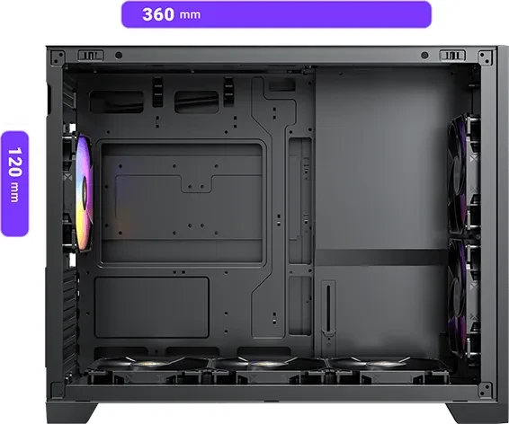 Antec Flux M, schwarz, Glasfenster