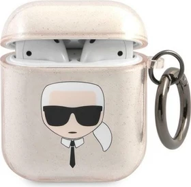 Karl Lagerfeld AirPods 1/2 Case Glitter Gold