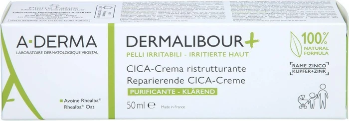 A-Derma Dermalibour+ reparierende CICA-Creme, 50ml