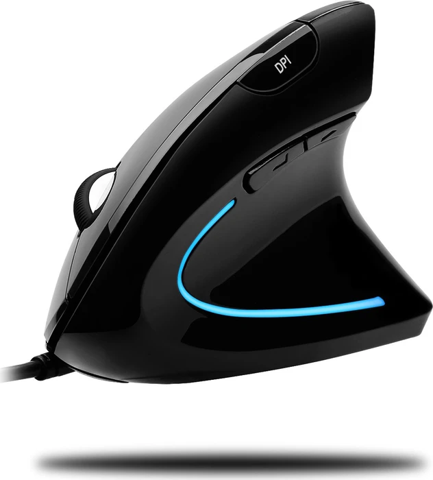 Adesso iMouse E30 Wireless Vertical Programmable Mouse schwarz, USB