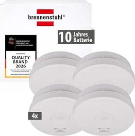 Brennenstuhl RM L 3100 Rauchwarnmelder, 4er-Pack