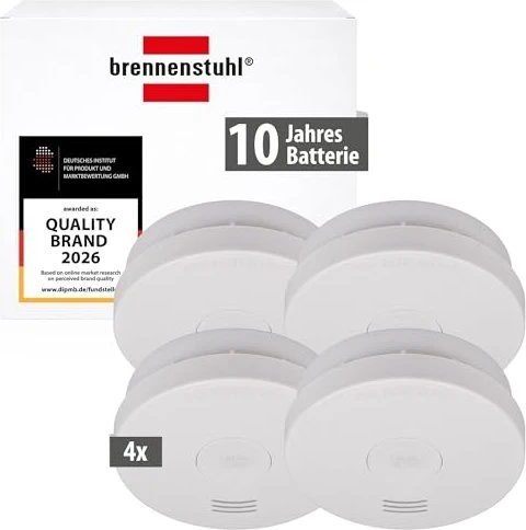 Brennenstuhl RM L 3100 Rauchwarnmelder, 4er-Pack