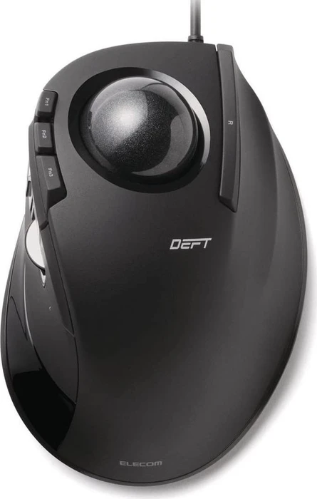 Elecom DEFT M-DT2URBK Trackball schwarz, Rechtshänder, USB-A