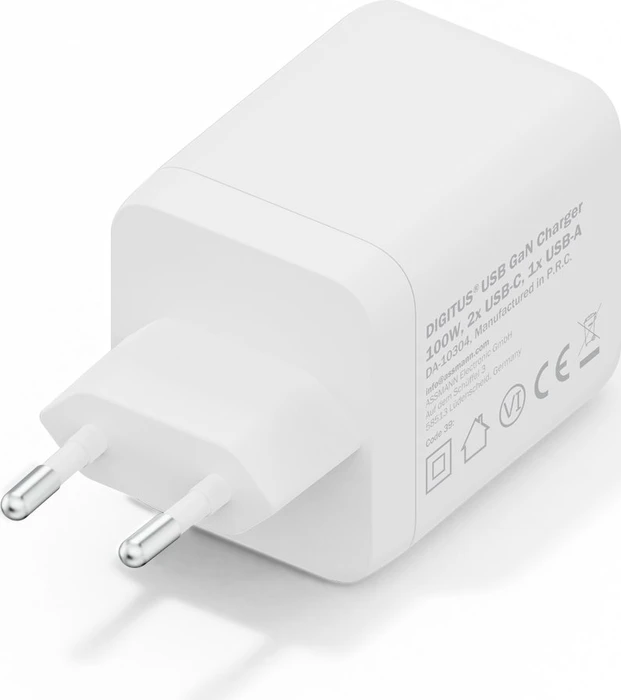Digitus USB GaN Charger 2x USB-C 1x USB-A 100W weiß