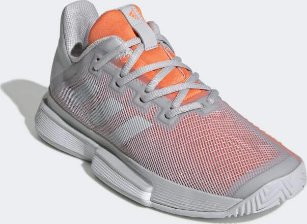 adidas Solematch Bounce Clay Court light solid grey/hi-res coral (Damen)
