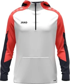 Jako Zip Dynamic Hoodie white/coral/marine