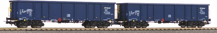 Piko - Spur H0 - 2er Set Offene Güterwagen Eaos Axbenet VI mit Sandladung