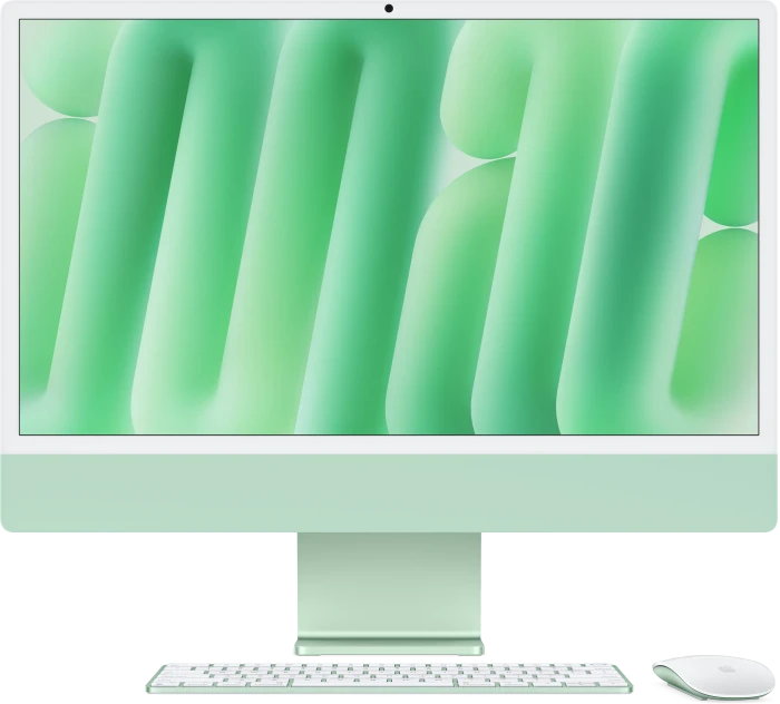 Apple iMac 24", grün, M4 - 10 Core CPU / 10 Core GPU, 24GB RAM, 256GB SSD [2024]