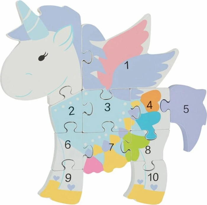 Nici Orange Tree Toys Zahlenpuzzle Einhorn