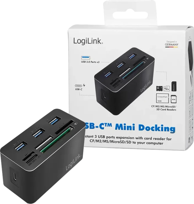 LogiLink 8-Port Mini-Dockingstation, USB-C 3.0 [Buchse]