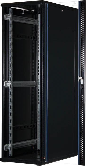 Rockstable 19" Serverschrank 42HE, Sicherheitsglastür, IP2X, schwarz, 1000mm tief