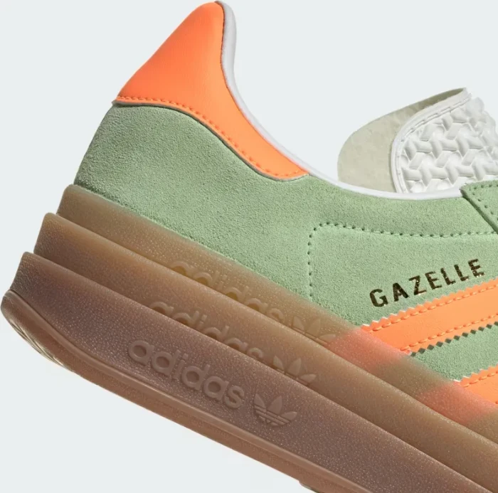 adidas Gazelle Bold semi green spark/screaming orange/core white (Damen)