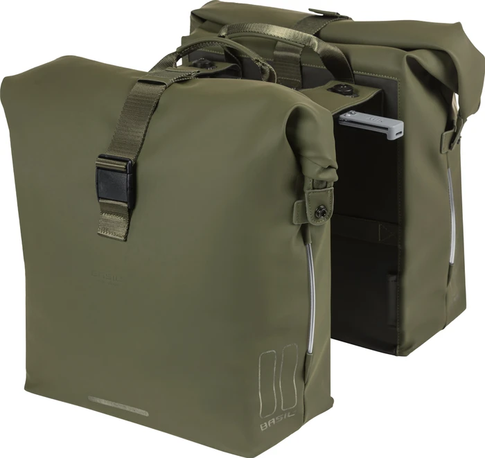Basil SoHo Nordlicht MIK Doppeltasche Gepäcktasche moss green