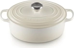 Le Creuset Signature Gusseisen Bräter oval 27cm 4.1l meringue