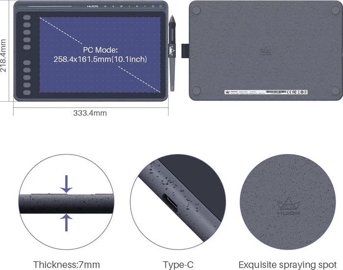 Huion HS611, Space Grey