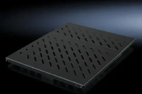 Rittal 19"-Geräteboden, ausziehbar, Festeinbau für VX IT/TS IT/TE/TX CableNet, 0.5HE, RAL 9005