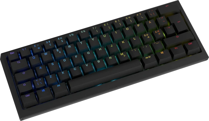 Ducky One X Mini Wireless, schwarz, LEDs RGB, Inductive Analog Switch, USB/Bluetooth, ND