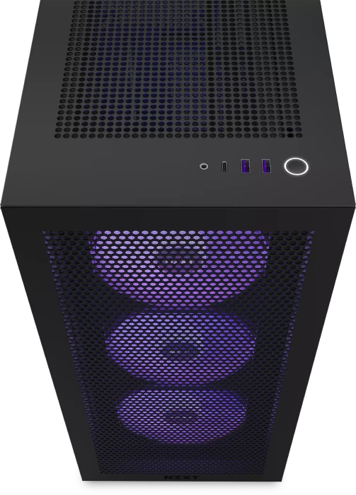 NZXT H7 Flow RGB Black, schwarz, Glasfenster