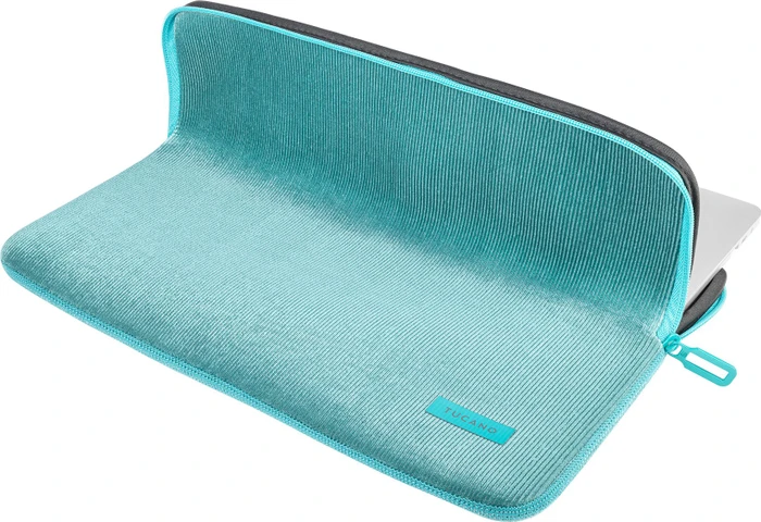 Tucano Velluto Sleeve für MacBook 16" petrol
