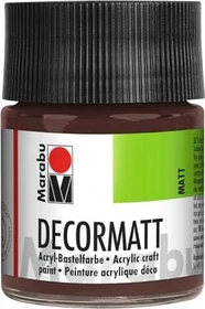 Marabu Decormatt Acryl Acrylfarbe, mittelbraun, 50ml