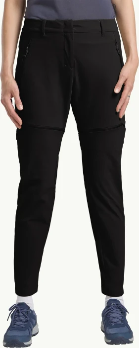 Jack Wolfskin Hikeout Zip Away Zip-Off Hose lang schwarz (Damen)