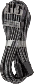CableMod Pro ModMesh 8+8-Pin PCIe Extension, 8+8-Pin PCIe Verlängerungskabel, carbon, 45cm (CM-PCAB-B88P-N45KC-3PK-R)