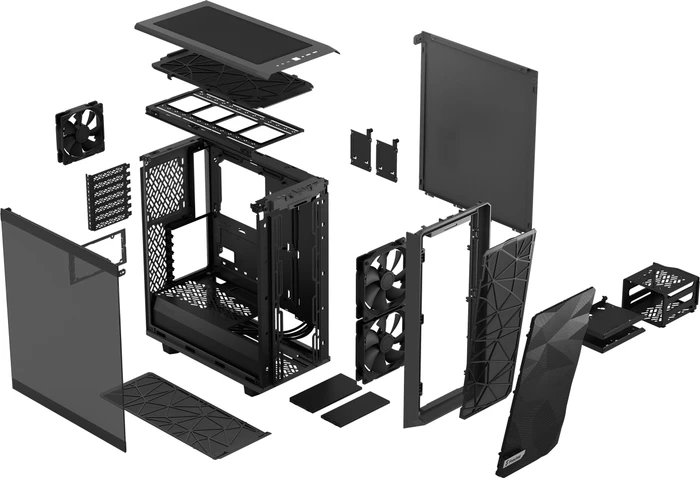 Fractal Design Meshify 2 Compact Gray TG Light Tint, Glasfenster