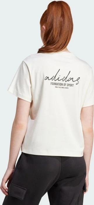 adidas Signature Graphic Print T-Shirt kurzarm off white (Damen)