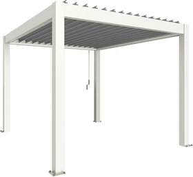 Biohort Pergola 3x3.5 weiß/silber-metallic