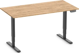 Ergolutions Primus elektrisch höhenverstellbarer Sitz-Steh-Schreibtisch 160x80cm Eiche/schwarz