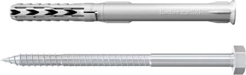 fischer SXR 10x80 SS K (4) Schrauben/Dübel-Sortiment, 4 Stück