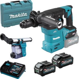 Makita HR009GM202 XGT Akku-Bohr-/Meißelhammer inkl. 2 Akkus 4.0Ah + Absaugeinheit