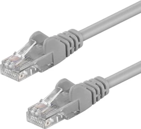 goobay Patchkabel, Cat5e, U/UTP, RJ-45/RJ-45, 20m, grau