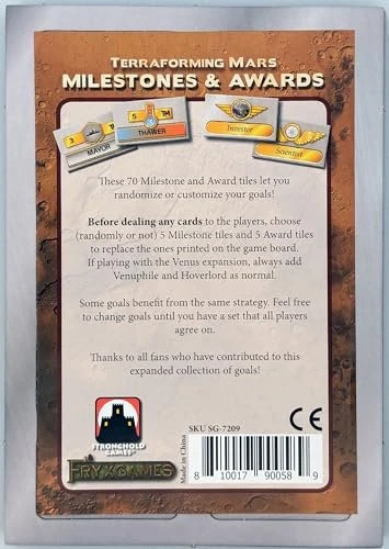 Terraforming Mars Auszeichnungen & Meilensteine (Erweiterung)