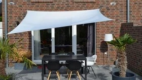 Floracord Viereck Sonnensegel 400x300cm silber-grau