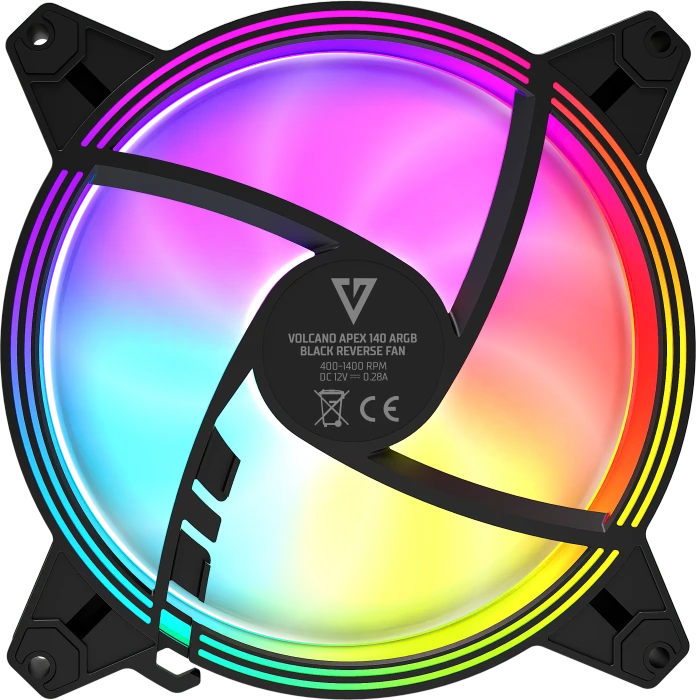 Modecom Volcano Apex 140 ARGB Reverse, schwarz, 140mm