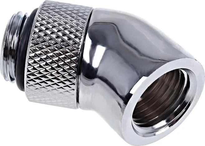 Alphacool Eiszapfen 45° Winkeladapter G1/4", drehbar, verchromt