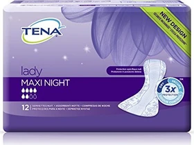 Tena Lady Discreet Maxi Night Hygieneeinlage, 72 Stück (6x 12 Stück)