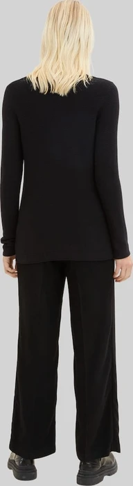 Tom Tailor Rundhalsausschnitt Strickpullover schwarz (Damen)
