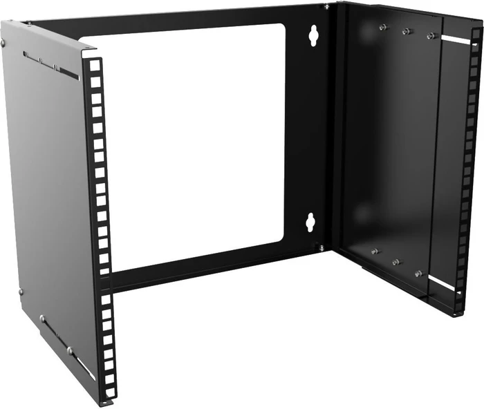 Lanview by Logon 19" Open Frame Rack 10HE, Wandmontage, tiefenverstellbar, schwarz, 430mm tief