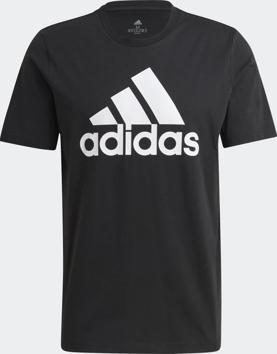 adidas Essentials Big Logo T-Shirt kurzarm schwarz/weiß (Herren)