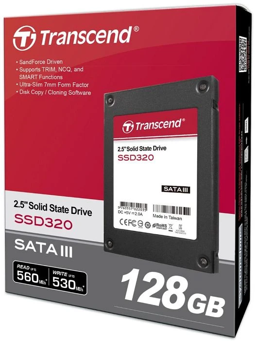 Transcend SSD320 128GB, 2.5" / SATA 6Gb/s