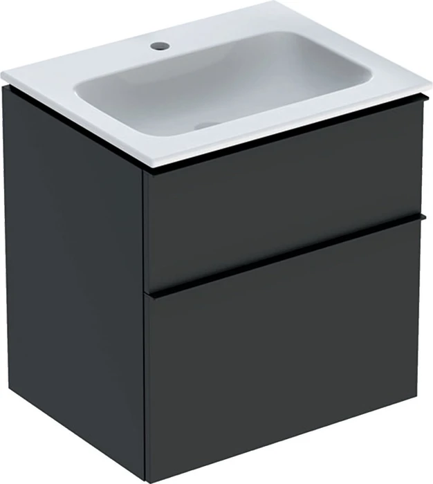 Geberit Icon Waschtisch mit Unterschrank 60 cm 502335JK1 Waschtisch-Set 60x63x48cm, weiß, Korpus/Griff lava matt Image