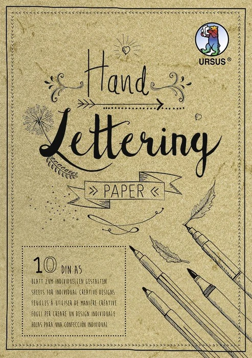 Ursus Handlettering Paper Elefantenhaut, A5, glatt, creme, 25 Blatt