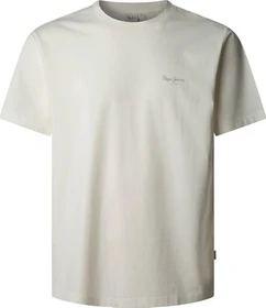 Pepe Jeans Logo T-Shirt kurzarm broken white (Herren)