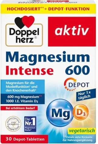 Doppelherz akitv Magnesium Intense 600 Depot Tabletten, 30 Stück