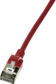 LogiLink TPE Slim Patchkabel, Cat6a, U/FTP, RJ-45/RJ-45, 1m, rot