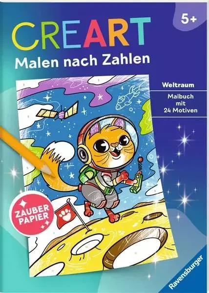Ravensburger Malen nach Zahlen CreArt Zauberpapier: Weltraum